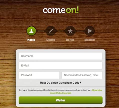 comeon registrieren|ComeOn .